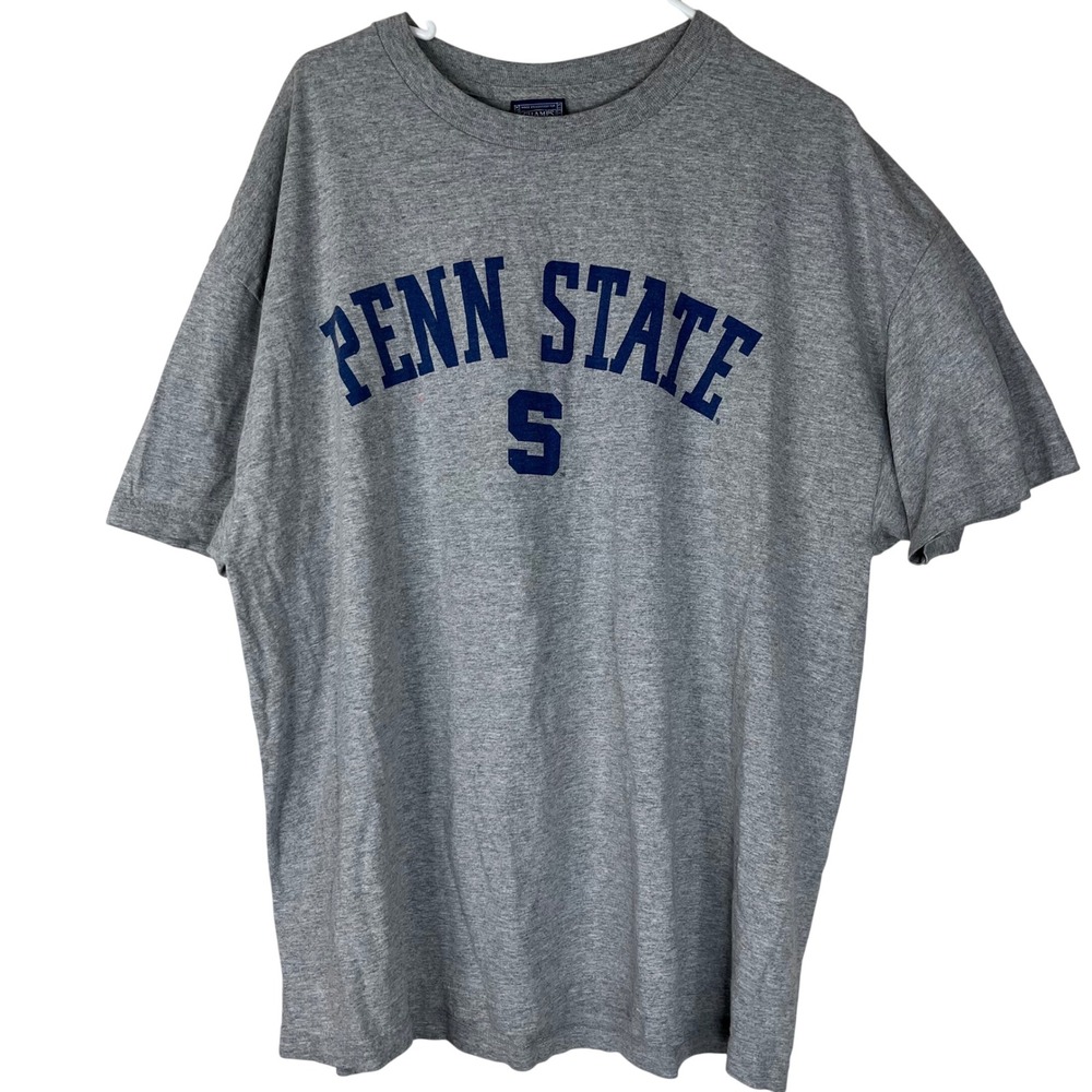 Champs Penn State T Shirt Mens XL Gray Cotton Blend Short Sleeve NCAA Fan Gear